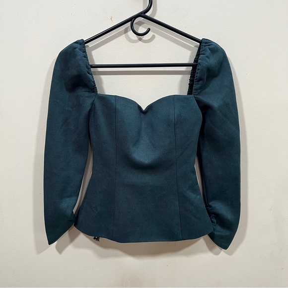 ATOIR Squeeze Me Top In Green size 2 long sleeve blouse NWOT - Picture 6 of 9